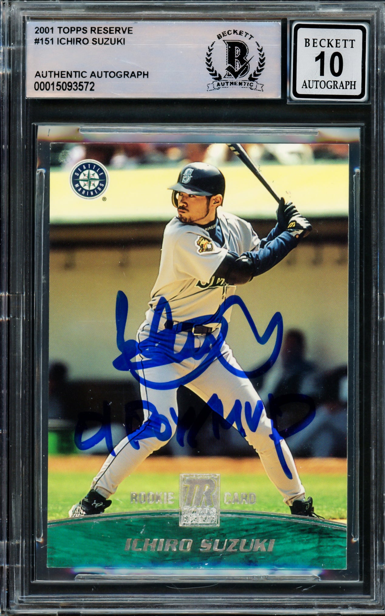 Ichiro Suzuki Autographed 2001 Topps Reserve Rookie Card #151