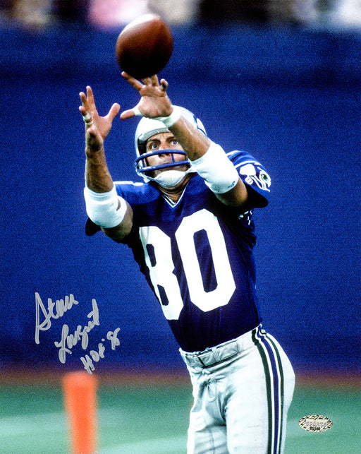 Steve Largent Autographed 8x10 Photo Seattle Seahawks "HOF 95" MCS Holo Stock #211086