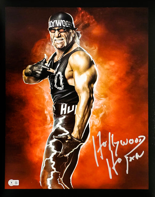Hulk Hogan Autographed 16x20 Photo WWE "Hollywood" Beckett BAS QR Stock #215339