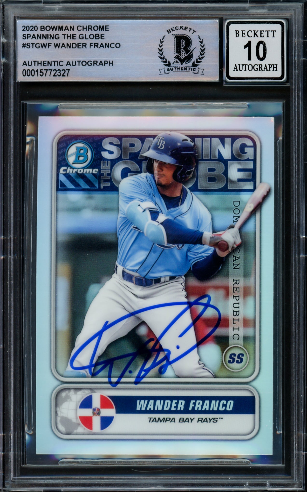 Wander Franco Autographed 2020 Bowman Chrome Rookie Card #STG-WF