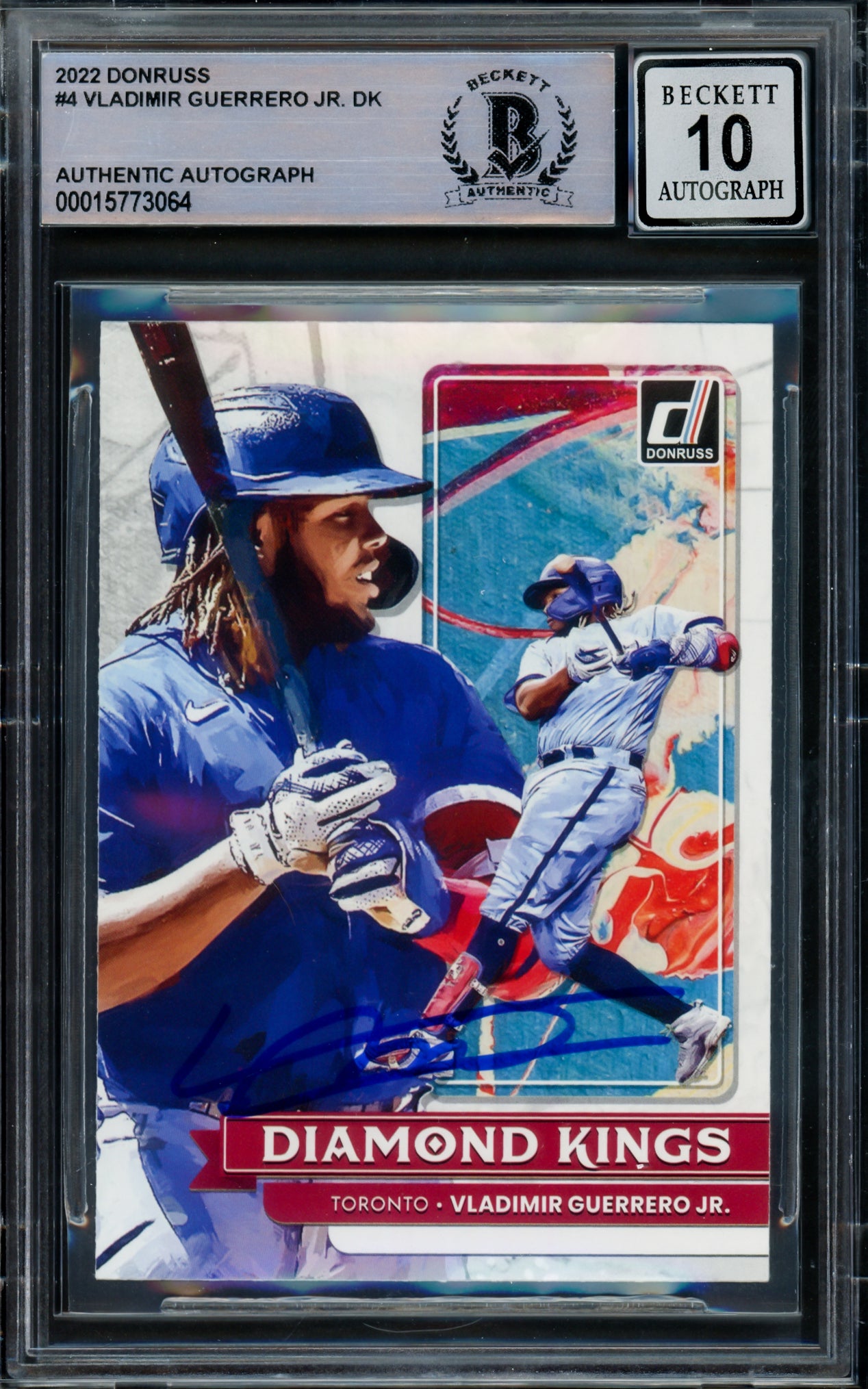 Vladimir Guerrero Jr. Autographed 2022 Donruss Diamond Kings Card 
