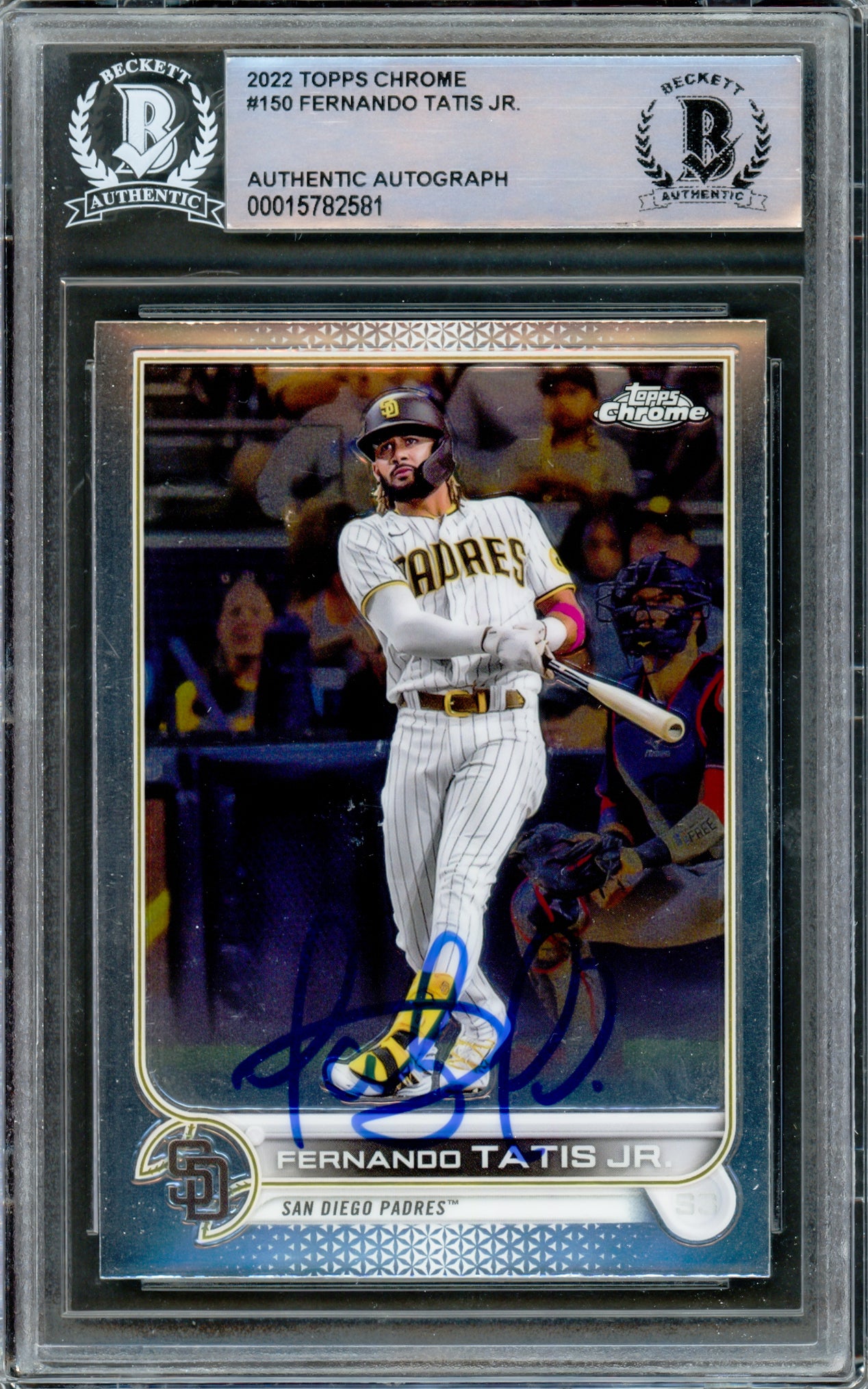 Fernando Tatis Jr. Autographed 2022 Topps Chrome Card #150 San