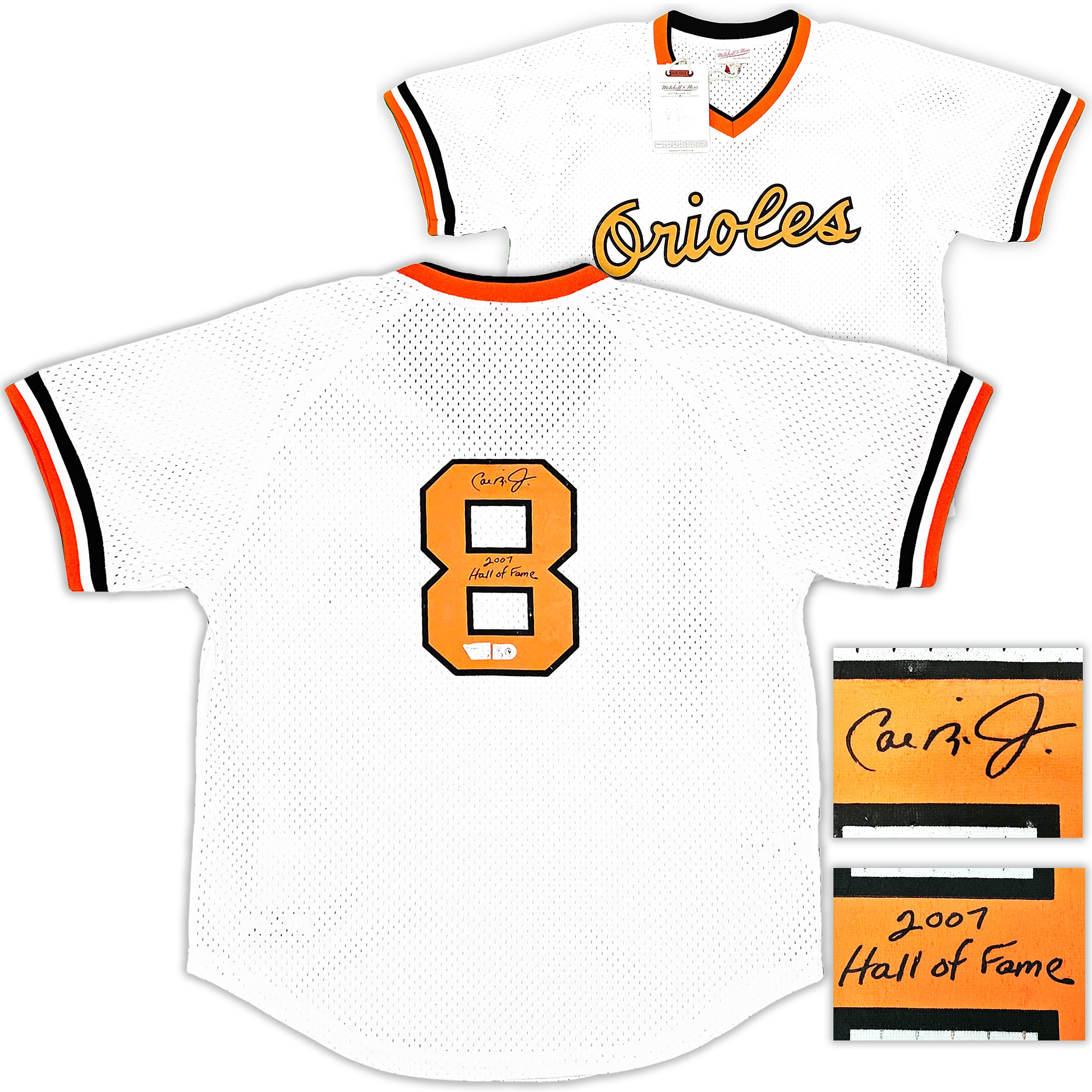 Baltimore Orioles Cal Ripken Jr. Autographed White Mitchell & Ness