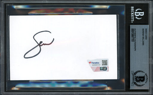 Serena Williams Autographed 3x5 Index Card Beckett BAS #15867701