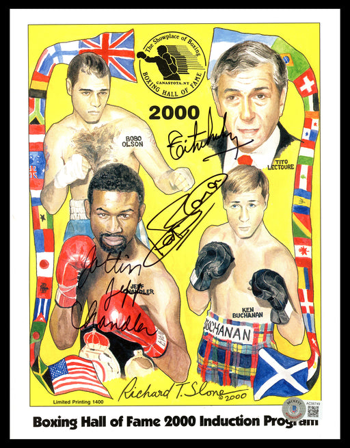 Tito Lectoure, Jeff Chandler & Ken Buchanan Autographed Boxing Hall of Fame 2000 Induction Program Beckett BAS #AC56749