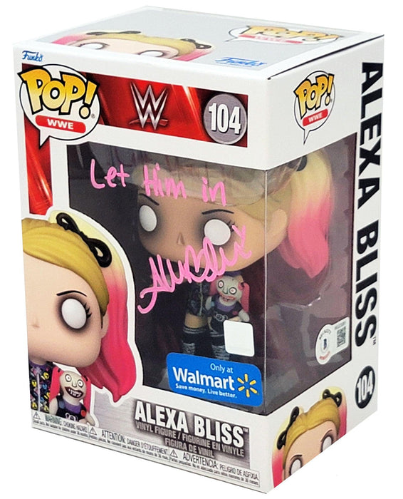 Alexa Bliss Autographed Funko Pop #104 Vinyl Figurine "Let Him In" Beckett BAS Witness Stock #208708 - RSA