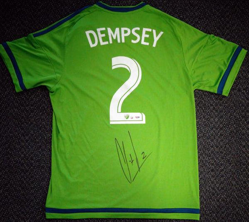 Seattle Sounders Clint Dempsey Autographed Green Adidas Jersey Size L PSA/DNA ITP Stock #89895 - RSA