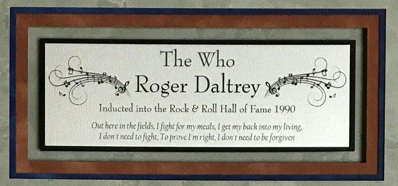 roger daltrey signed the who vintage 11x14 custom framed photo display jsa kk12095 left side view