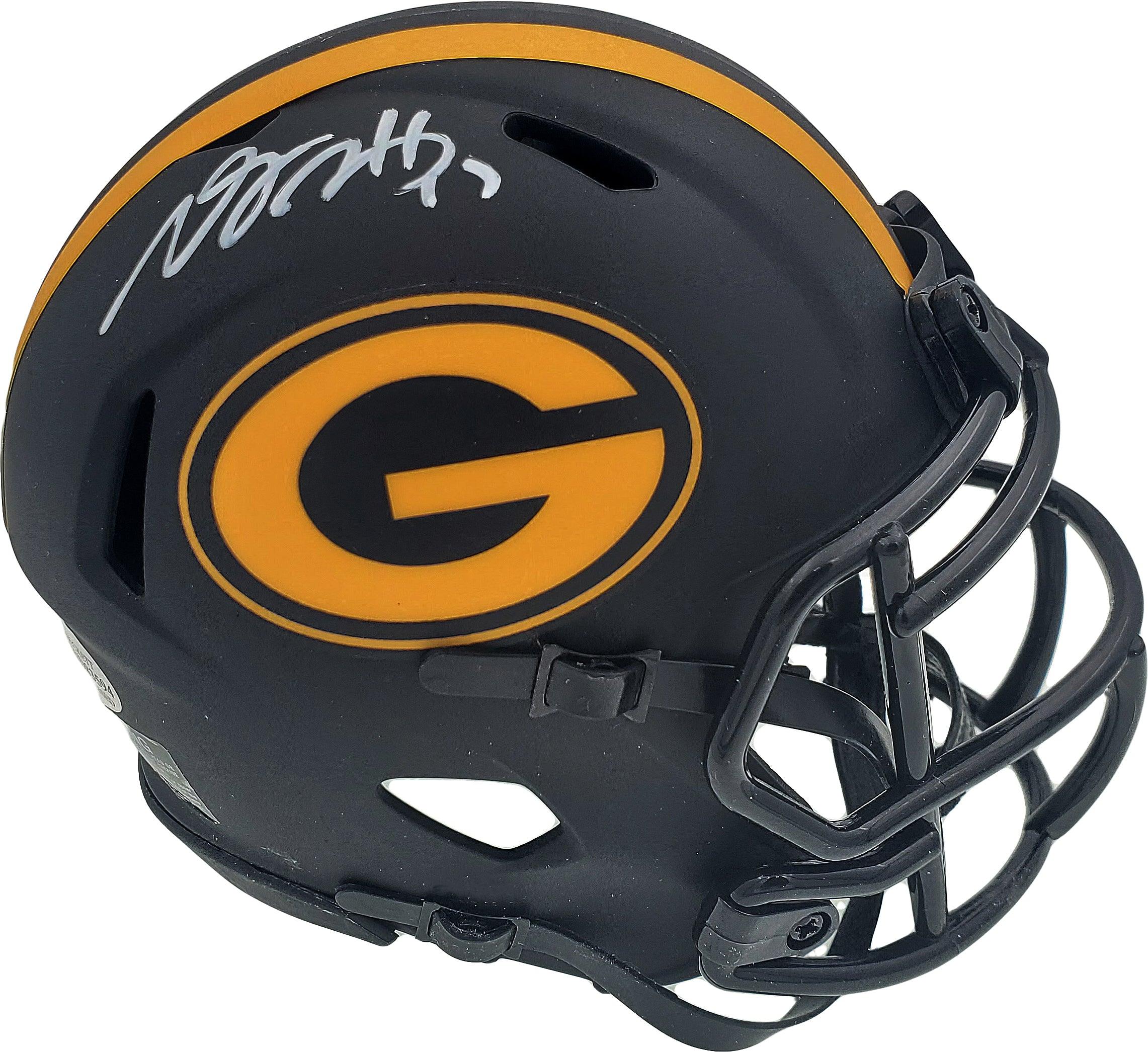 Davante Adams Autographed Eclipse Black Green Bay Packers Speed Mini H — RSA