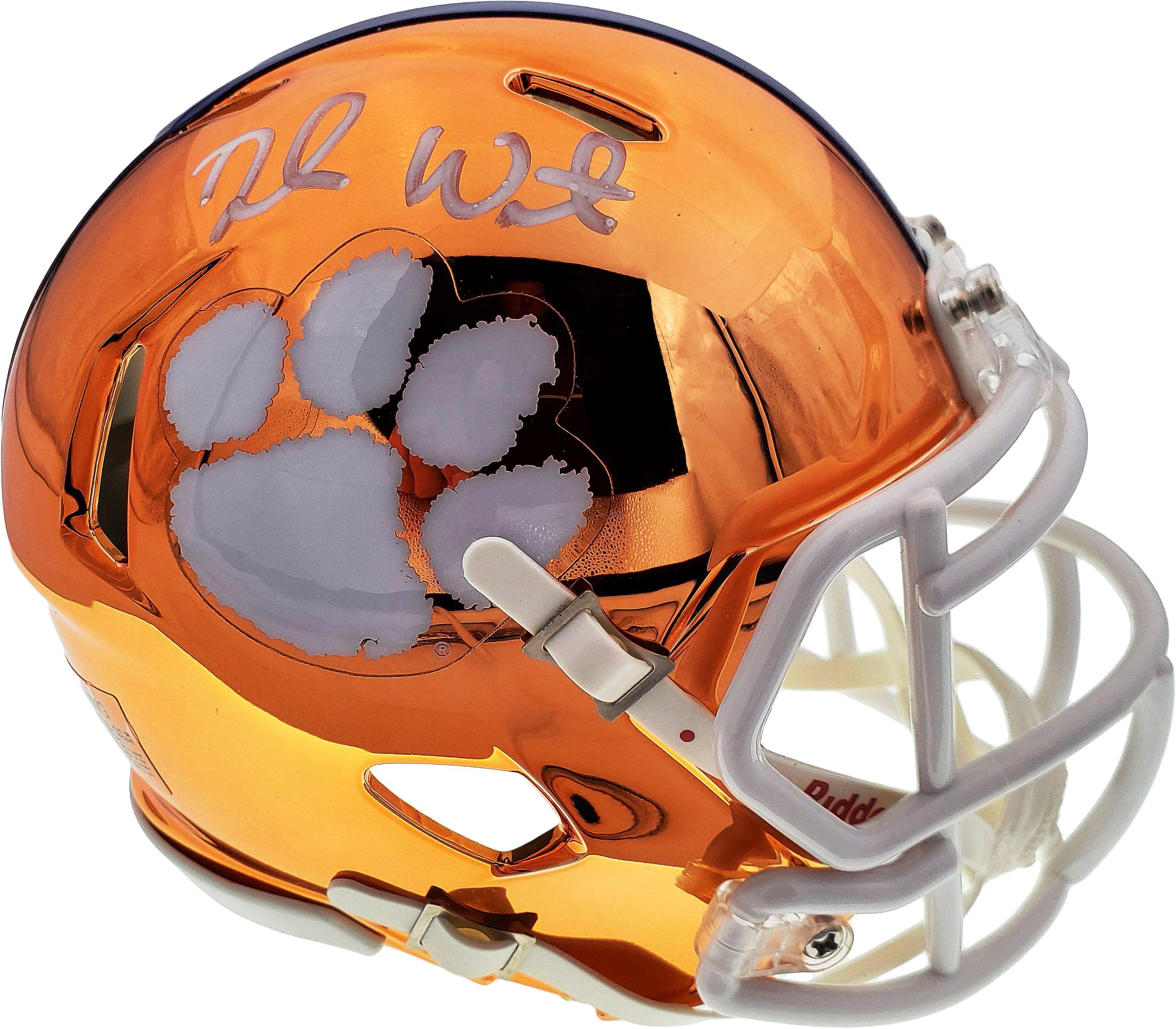 Deshaun Watson Autographed Clemson Tigers Orange Chrome Speed Mini Hel — RSA