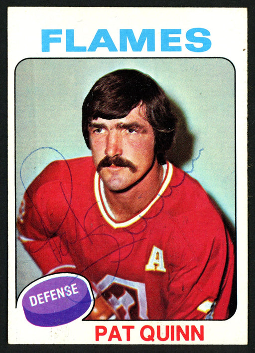 Pat Quinn Autographed 1975-76 Topps Card #172 Atlanta Flames SKU #149960 - RSA