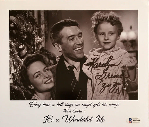 karolyn grimes signed zu zu 8x10 its a wonderful life bas t96843 certificate of authenticity