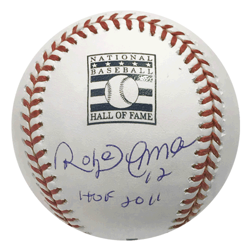 Roberto Alomar Autographed Hall of Fame Logo Official Major League Baseball  (JSA) HOF Inscription
