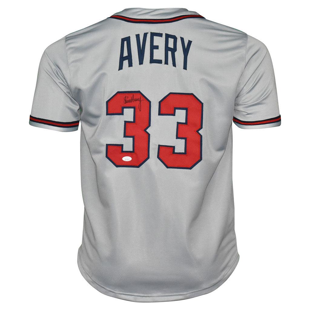 Steve Avery Signed Atlanta Grey Baseball Jersey (JSA) — RSA