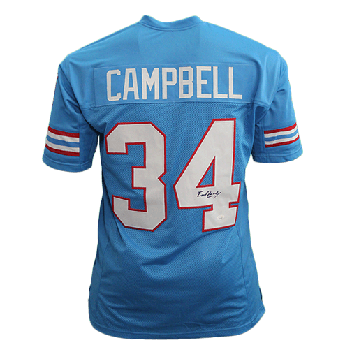 Earl Campbell Autographed Pro Style Football Jersey Powder Blue (JSA) - RSA