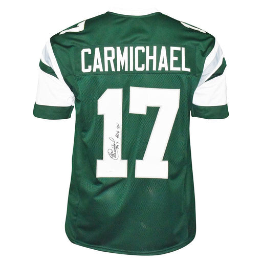 Harold Carmichael Signed HOF 20 Inscription Philadelphia Pro Green Football Jersey (JSA) - RSA