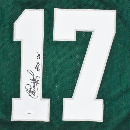 Harold Carmichael Signed HOF 20 Inscription Philadelphia Pro Green Football Jersey (JSA) - RSA