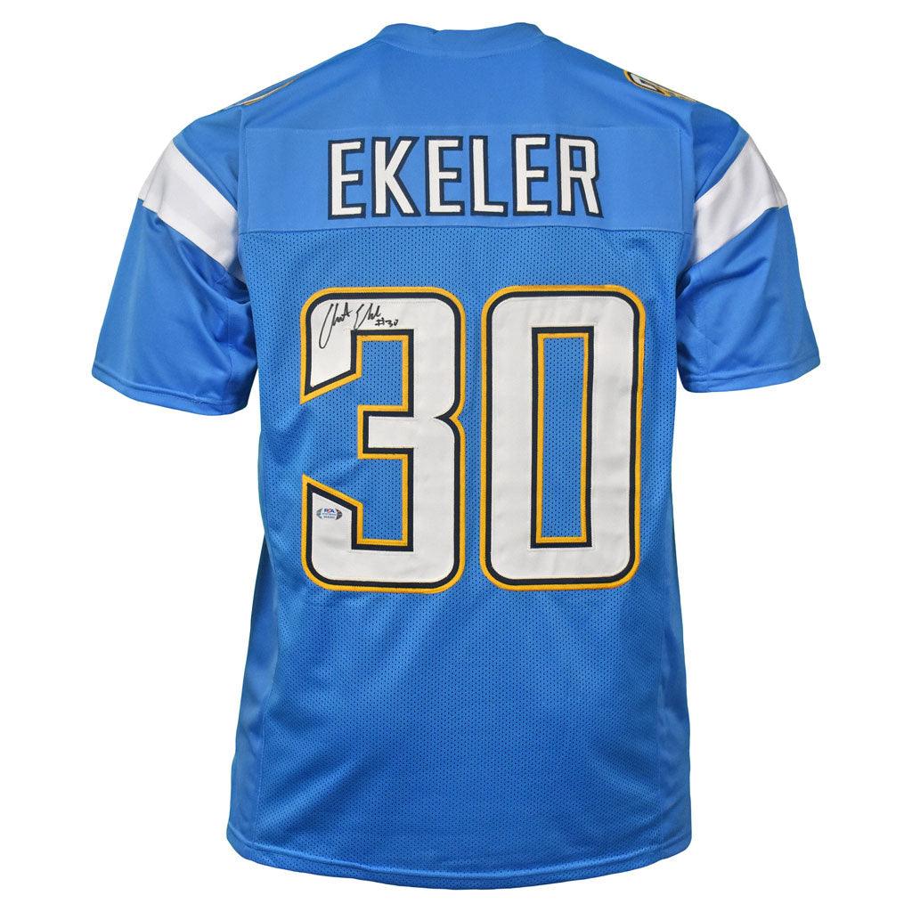 Austin Ekeler Signed Pro-Edition Light Blue Football Jersey (PSA