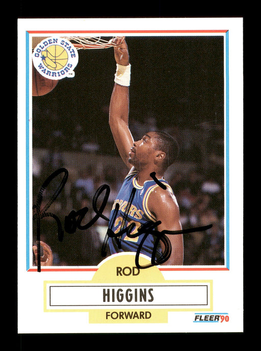 Rod Higgins Autographed 1990-91 Fleer Card #64 Golden State Warriors SKU #167411 - RSA