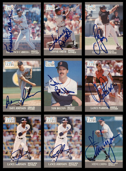 1991 Fleer Ultra Baseball Autographed Cards Lot Of 54 SKU #185541 - RSA