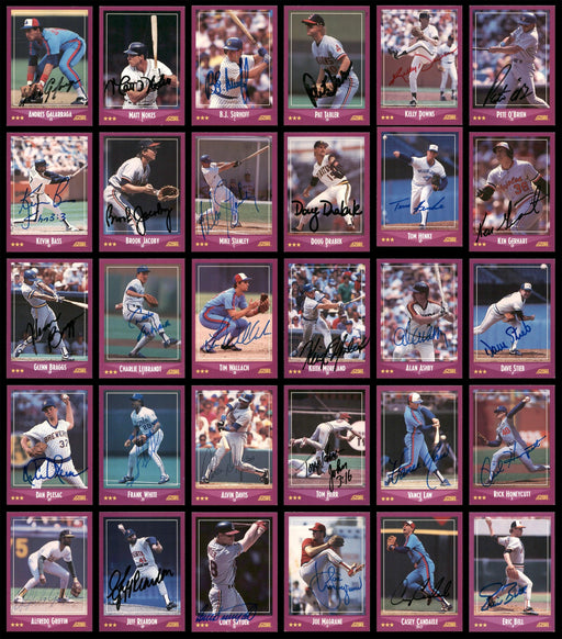 1988 Score Baseball Autographed Cards 279 Count Lot Starter Set All Different SKU #189793 - RSA