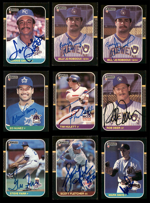 1987 Donruss Baseball Autographed Cards Lot Of 56 SKU #185579 - RSA