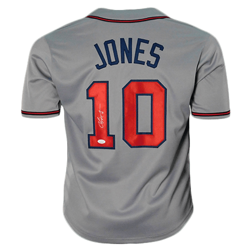 Chipper Jones Signed Atlanta Grey Jersey (JSA) — RSA