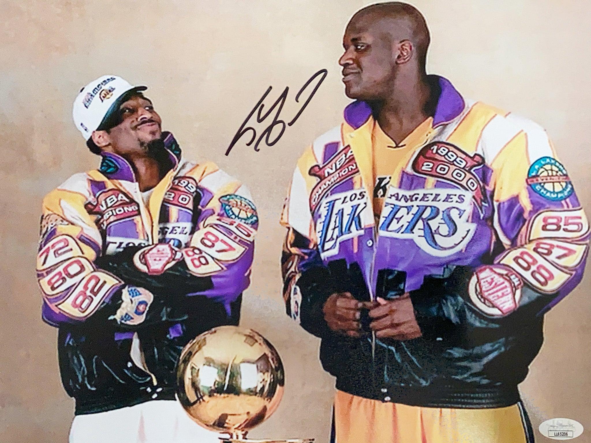 Kobe Bryant & Shaq Autographed Jerseys Framed *Read Description