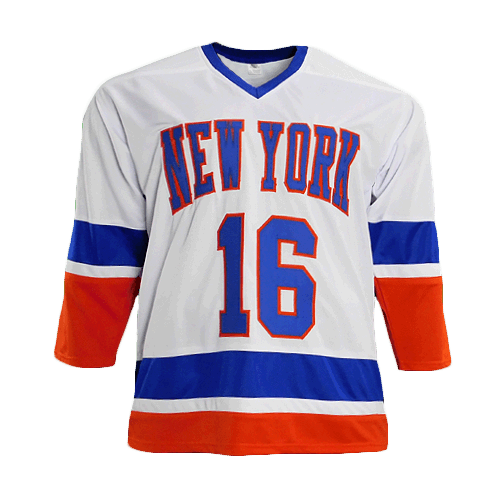 Pat Lafontaine Signed HOF '03 New York Pro Edition Hockey Jersey (JSA) - RSA