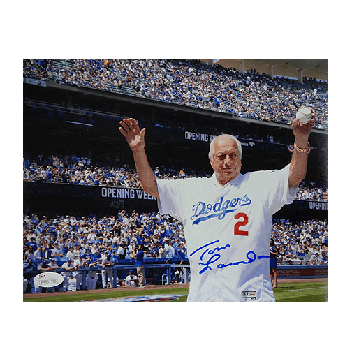 Tommy Lasorda Autographed and Framed Los Angeles Dodgers Jersey