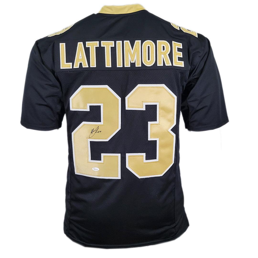 Marshon Lattimore Signed Pro-Edition Black Football Jersey (JSA) — RSA