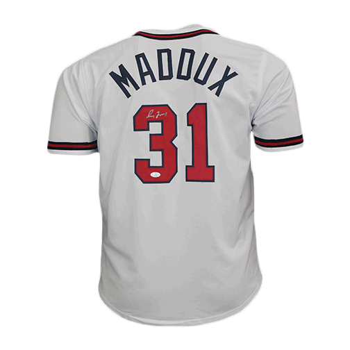 Greg Maddux Autographed Atlanta Limited Edition Pro Style Baseball Jersey  White (JSA)