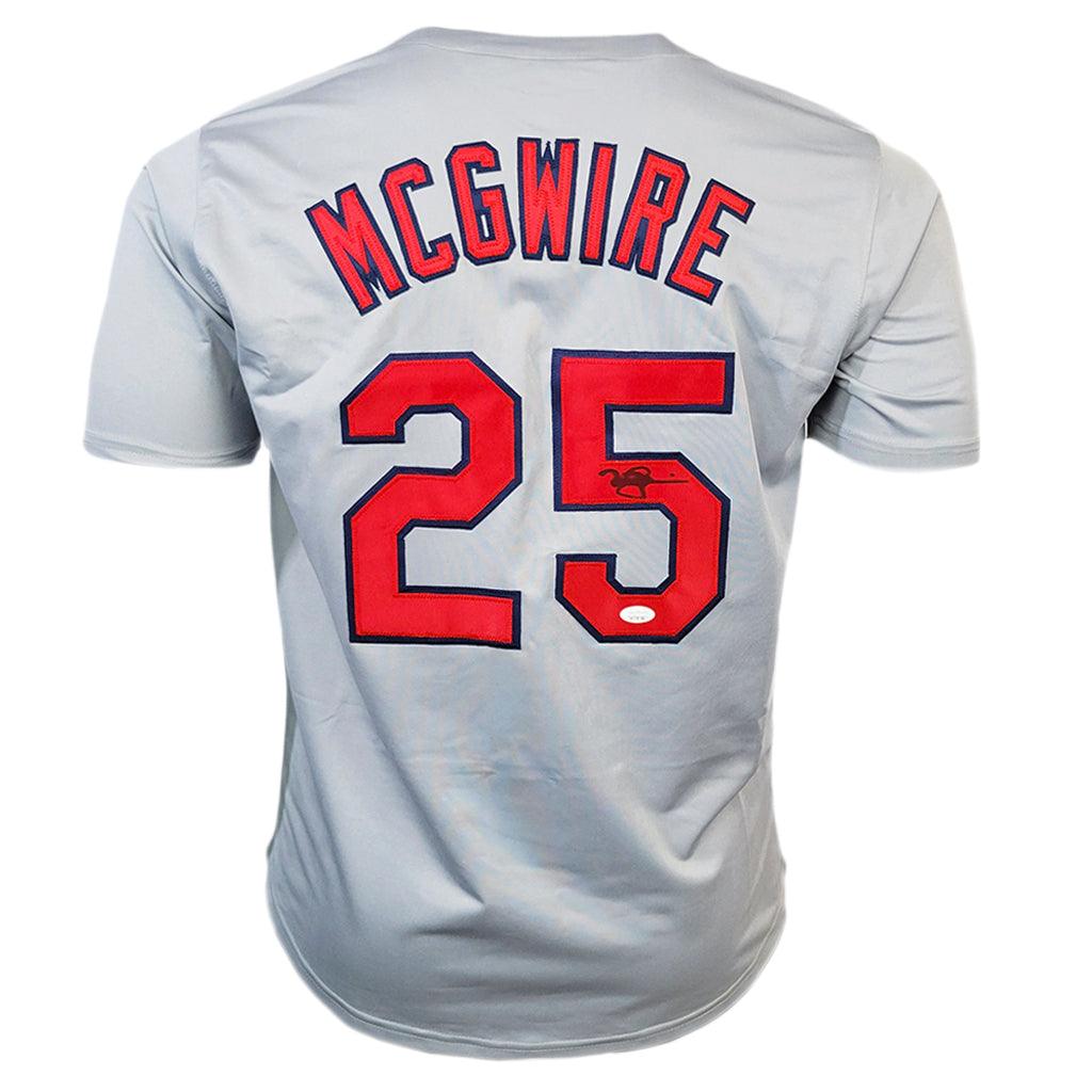 Mark McGwire Signed St Louis Grey Signature Slightly Bled Baseball