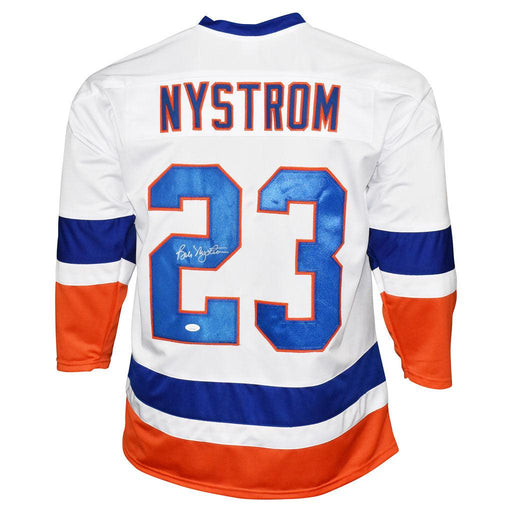 Bobby Nystrom Signed New York White Hockey Jersey (JSA) - RSA