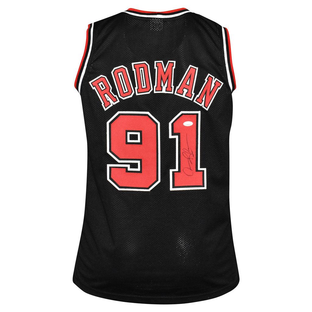 Dennis Rodman Signed Chicago White Basketball Jersey (JSA) — RSA