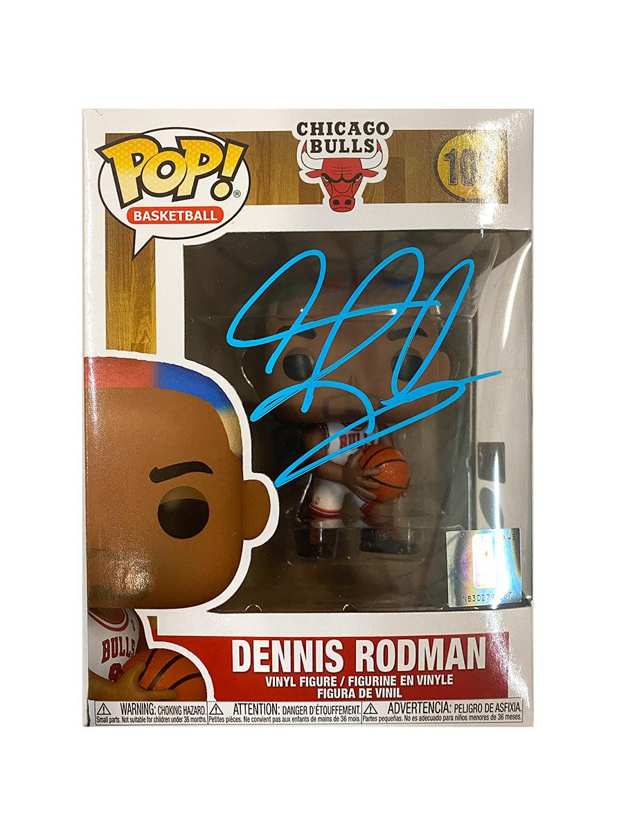Dennis Rodman Signed Chicago Bulls NBA Funko POP Vinyl Figure Blue Ink — RSA