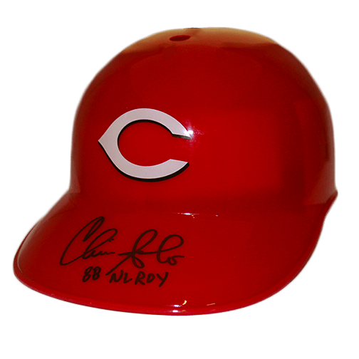Chris Sabo Cincinnati Reds Autographed Baseball souvenir Helmet (JSA) 88  ROY Inscription Included