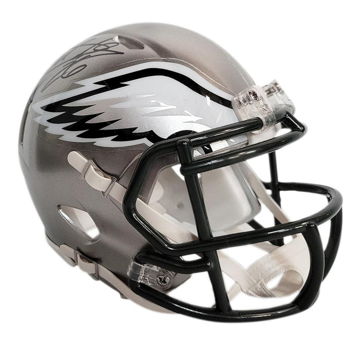 Miles Sanders Signed Philadelphia Eagles Flash Speed Mini Replica Football Helmet (JSA) - RSA