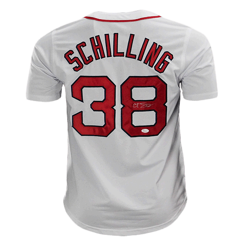 Curt Schilling Signed Boston White Baseball Jersey (JSA)