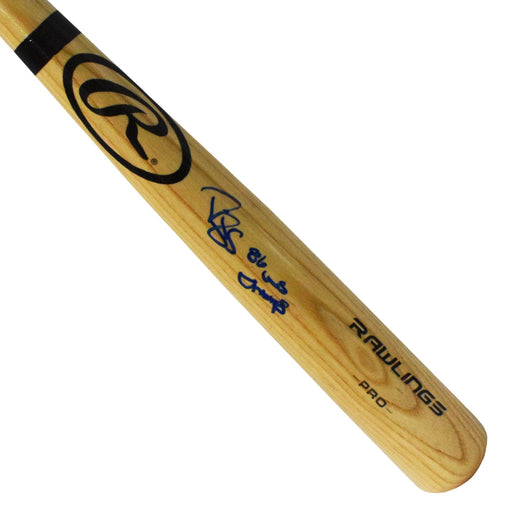 Darryl Strawberry Signed 86 WSC Inscription Rawlings Baseball Bat Blonde (PSA) - RSA