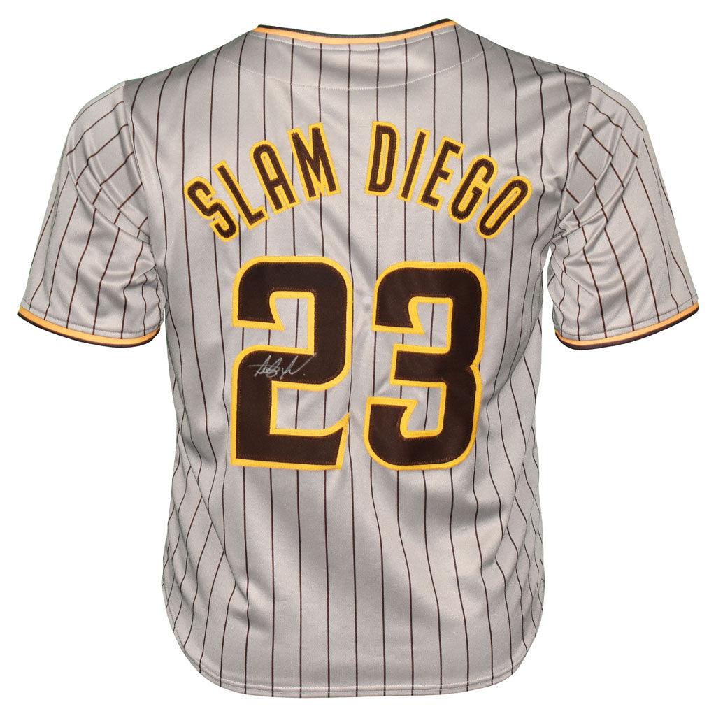 Fernando Tatis Jr Signed San Diego Grey Pinstripe Slam Diego Baseball Jersey  (JSA)