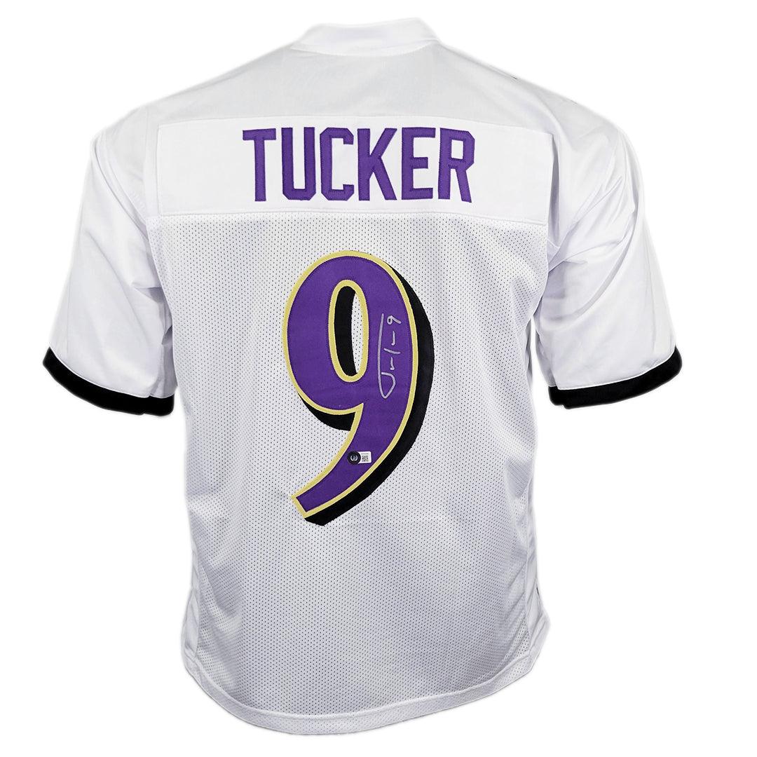 Justin Tucker Signed Baltimore Ravens Stat Jersey (JSA COA) NFL Record –