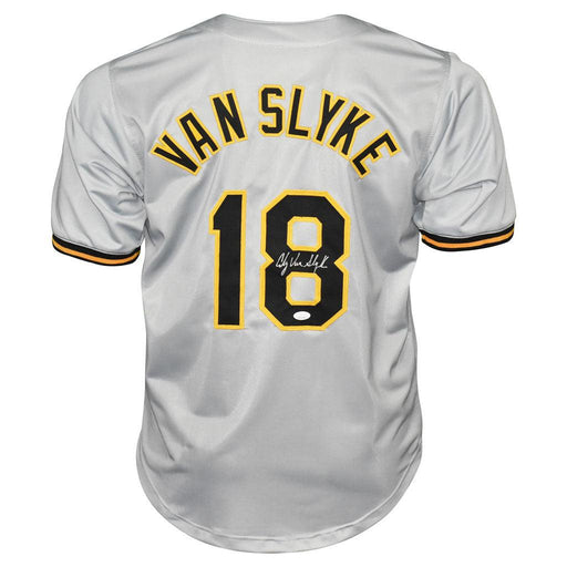 Andy Van Slyke Signed Pittsburgh Grey Baseball Jersey (JSA) - RSA