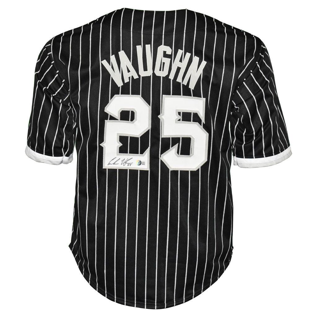 Andrew Vaughn Signed Chicago Black Pinstripe Baseball Jersey (Beckett)