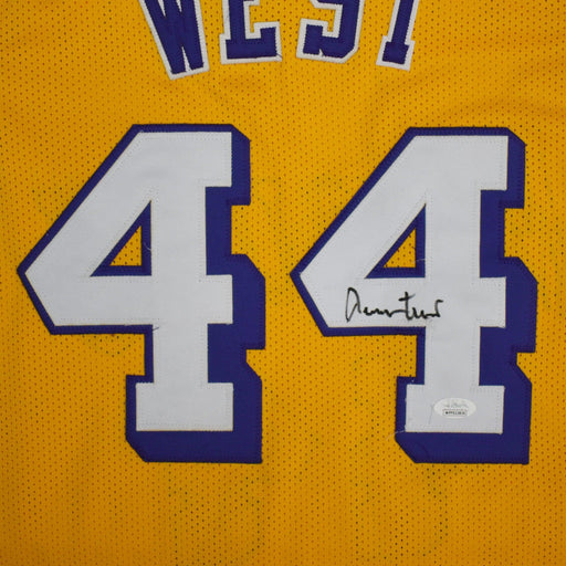 Jerry West Signed Los Angeles Gold Basketball Jersey (JSA) - RSA