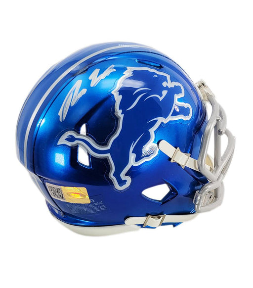 Brock Wright Signed Detroit Lions Flash Speed Mini Football Helmet (JSA) - RSA