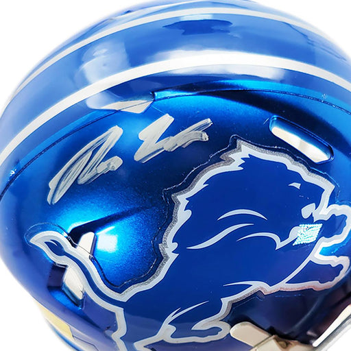Brock Wright Signed Detroit Lions Flash Speed Mini Football Helmet (JSA) - RSA
