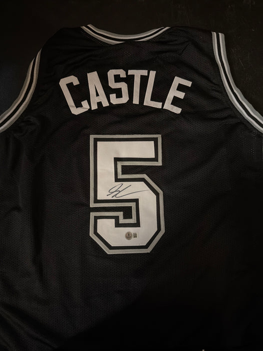 Stephon Castle Signed San Antonio Black Basketball Jersey (Beckett)