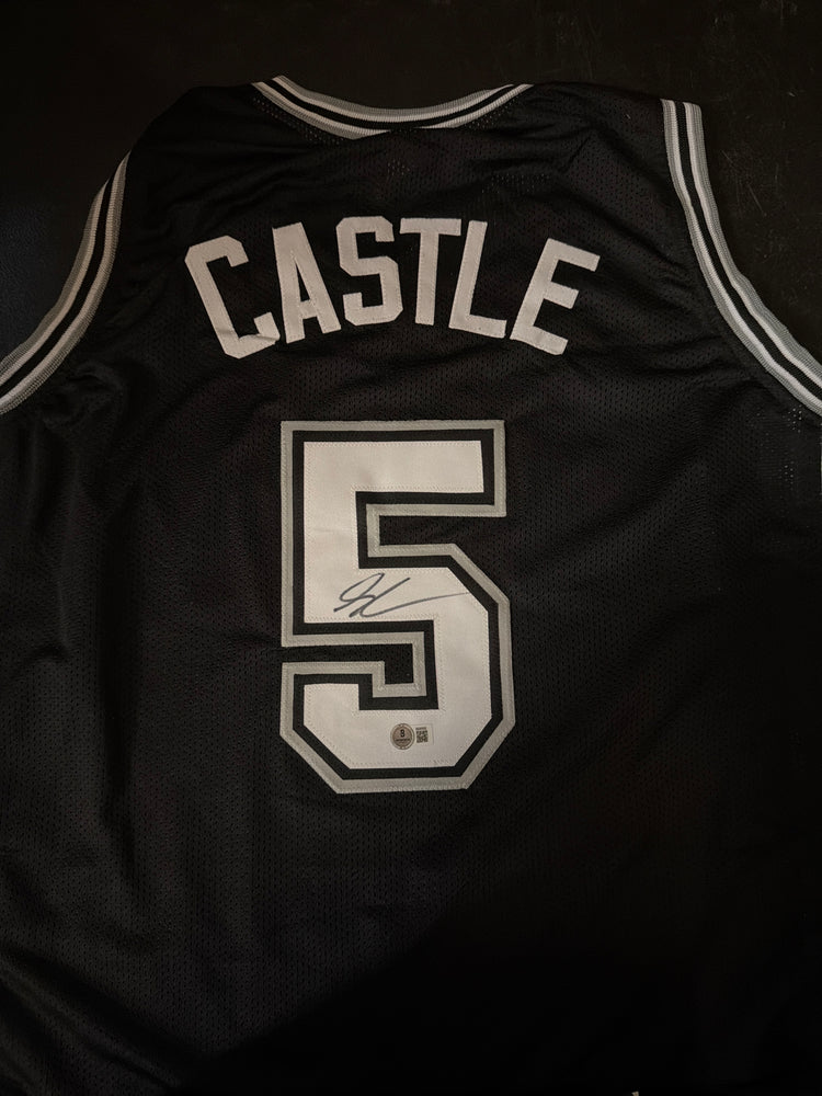 Stephon Castle Signed San Antonio Black Basketball Jersey (Beckett)