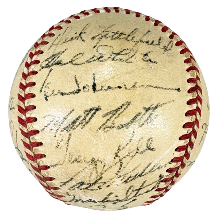 1952 Detroit Tigers Team Signed Official American League Baseball (JSA)